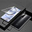 Custodia Lusso Alluminio Laterale Specchio 360 Gradi Cover M01 per Huawei Honor 30 Pro Nero