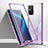 Custodia Lusso Alluminio Laterale Specchio 360 Gradi Cover M01 per Huawei Honor X10 Max 5G