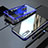 Custodia Lusso Alluminio Laterale Specchio 360 Gradi Cover M01 per Huawei P20 Blu