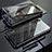 Custodia Lusso Alluminio Laterale Specchio 360 Gradi Cover M01 per Huawei P20 Pro Nero