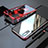 Custodia Lusso Alluminio Laterale Specchio 360 Gradi Cover M01 per Huawei P20 Rosso e Nero