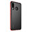 Custodia Lusso Alluminio Laterale Specchio 360 Gradi Cover M01 per Huawei P30 Lite Rosso