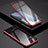Custodia Lusso Alluminio Laterale Specchio 360 Gradi Cover M01 per Huawei P40 Lite Rosso