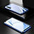 Custodia Lusso Alluminio Laterale Specchio 360 Gradi Cover M01 per Realme X3 SuperZoom Blu