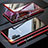 Custodia Lusso Alluminio Laterale Specchio 360 Gradi Cover M01 per Samsung Galaxy Note 10 Plus Rosso