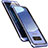 Custodia Lusso Alluminio Laterale Specchio 360 Gradi Cover M01 per Samsung Galaxy Note 8 Blu