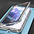 Custodia Lusso Alluminio Laterale Specchio 360 Gradi Cover M01 per Samsung Galaxy S21 FE 5G