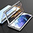 Custodia Lusso Alluminio Laterale Specchio 360 Gradi Cover M01 per Samsung Galaxy S21 FE 5G Argento