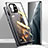 Custodia Lusso Alluminio Laterale Specchio 360 Gradi Cover M01 per Xiaomi Mi 11 5G Nero