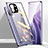 Custodia Lusso Alluminio Laterale Specchio 360 Gradi Cover M01 per Xiaomi Mi 11 5G Viola