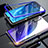 Custodia Lusso Alluminio Laterale Specchio 360 Gradi Cover M01 per Xiaomi Mi 9 Blu