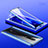 Custodia Lusso Alluminio Laterale Specchio 360 Gradi Cover M01 per Xiaomi Mi 9T Blu