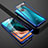 Custodia Lusso Alluminio Laterale Specchio 360 Gradi Cover M01 per Xiaomi Redmi K30 Pro 5G Blu
