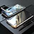 Custodia Lusso Alluminio Laterale Specchio 360 Gradi Cover M02 per Apple iPhone X Argento