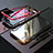 Custodia Lusso Alluminio Laterale Specchio 360 Gradi Cover M02 per Apple iPhone X Rosso e Nero