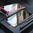 Custodia Lusso Alluminio Laterale Specchio 360 Gradi Cover M02 per Apple iPhone XR Rosso