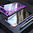 Custodia Lusso Alluminio Laterale Specchio 360 Gradi Cover M02 per Apple iPhone XR Viola