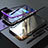 Custodia Lusso Alluminio Laterale Specchio 360 Gradi Cover M02 per Apple iPhone Xs Viola