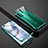 Custodia Lusso Alluminio Laterale Specchio 360 Gradi Cover M02 per Huawei Honor 30 Pro+ Plus Verde