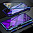 Custodia Lusso Alluminio Laterale Specchio 360 Gradi Cover M02 per Huawei Honor 9X Blu