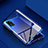 Custodia Lusso Alluminio Laterale Specchio 360 Gradi Cover M02 per Huawei Honor View 30 5G Blu