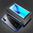 Custodia Lusso Alluminio Laterale Specchio 360 Gradi Cover M02 per Huawei Mate 40 Lite 5G Blu