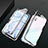 Custodia Lusso Alluminio Laterale Specchio 360 Gradi Cover M02 per Huawei Nova 7i Argento