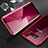 Custodia Lusso Alluminio Laterale Specchio 360 Gradi Cover M02 per Samsung Galaxy S8 Rosso