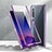 Custodia Lusso Alluminio Laterale Specchio 360 Gradi Cover M02 per Xiaomi Mi 10 Viola