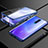 Custodia Lusso Alluminio Laterale Specchio 360 Gradi Cover M02 per Xiaomi Redmi K30 4G Blu