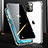 Custodia Lusso Alluminio Laterale Specchio 360 Gradi Cover M03 per Apple iPhone 14 Argento