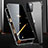 Custodia Lusso Alluminio Laterale Specchio 360 Gradi Cover M03 per Apple iPhone 14 Pro Max Nero