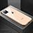 Custodia Lusso Alluminio Laterale Specchio 360 Gradi Cover M04 per Apple iPhone 11 Pro Oro