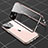 Custodia Lusso Alluminio Laterale Specchio 360 Gradi Cover M04 per Apple iPhone 13 Mini Oro Rosa