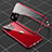 Custodia Lusso Alluminio Laterale Specchio 360 Gradi Cover M04 per Apple iPhone 13 Mini Rosso