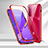 Custodia Lusso Alluminio Laterale Specchio 360 Gradi Cover M04 per Huawei Nova 7 5G Rosso