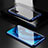 Custodia Lusso Alluminio Laterale Specchio 360 Gradi Cover M04 per Oppo Find X2 Pro Blu
