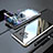Custodia Lusso Alluminio Laterale Specchio 360 Gradi Cover M04 per Samsung Galaxy Note 9 Argento