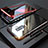 Custodia Lusso Alluminio Laterale Specchio 360 Gradi Cover M04 per Samsung Galaxy S9 Plus Rosso e Nero