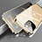 Custodia Lusso Alluminio Laterale Specchio 360 Gradi Cover M05 per Apple iPhone 13 Mini Oro