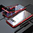 Custodia Lusso Alluminio Laterale Specchio 360 Gradi Cover M05 per Samsung Galaxy S8 Rosso