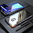 Custodia Lusso Alluminio Laterale Specchio 360 Gradi Cover M05 per Samsung Galaxy S9 Blu