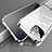 Custodia Lusso Alluminio Laterale Specchio 360 Gradi Cover M06 per Apple iPhone 13 Mini Argento