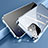 Custodia Lusso Alluminio Laterale Specchio 360 Gradi Cover M06 per Apple iPhone 14 Plus Blu