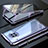 Custodia Lusso Alluminio Laterale Specchio 360 Gradi Cover M06 per Huawei Mate 30 Pro Viola
