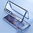 Custodia Lusso Alluminio Laterale Specchio 360 Gradi Cover M06 per Xiaomi Mi 10 Pro Blu