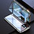 Custodia Lusso Alluminio Laterale Specchio 360 Gradi Cover M08 per Apple iPhone 13 Argento