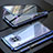 Custodia Lusso Alluminio Laterale Specchio 360 Gradi Cover M08 per Huawei Mate 30 5G Blu