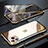 Custodia Lusso Alluminio Laterale Specchio 360 Gradi Cover M10 per Apple iPhone 11 Pro Max Oro