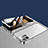 Custodia Lusso Alluminio Laterale Specchio 360 Gradi Cover M10 per Apple iPhone 14 Pro Max Argento